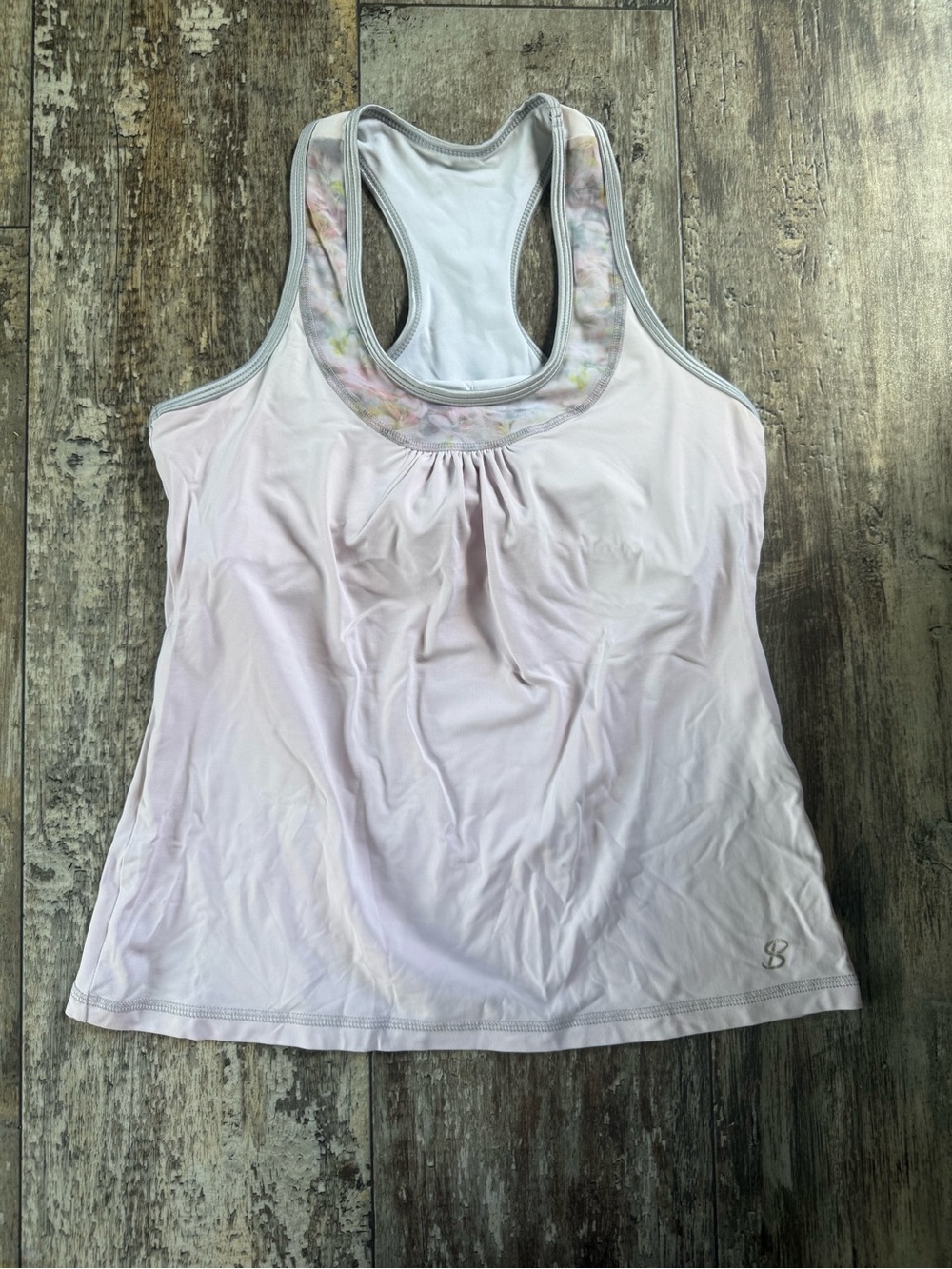 2 for $20 sale: Sofibella light pink Athletic Tank Top with built in bra - S